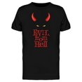 thumbnail image 1 of Evil Demon Horns Graphic T-Shirt Men -Image by Shutterstock, Male 3X-Large, 1 of 2