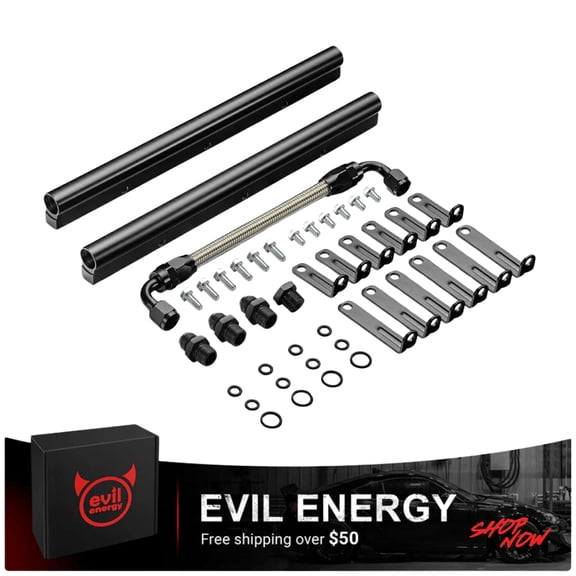 Evil Energy Fuel Rail Kit Bundle 300-137 For Single Plane EFI - GM LS1/LS2/LS6