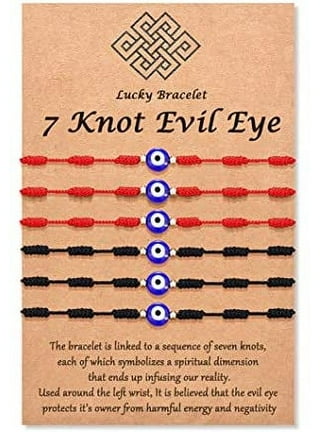 7 Knots Red String Bracelet Handmade for Protection Eye Good Luck Amulet  for Success Prosperity Couple's Friendship Brac 