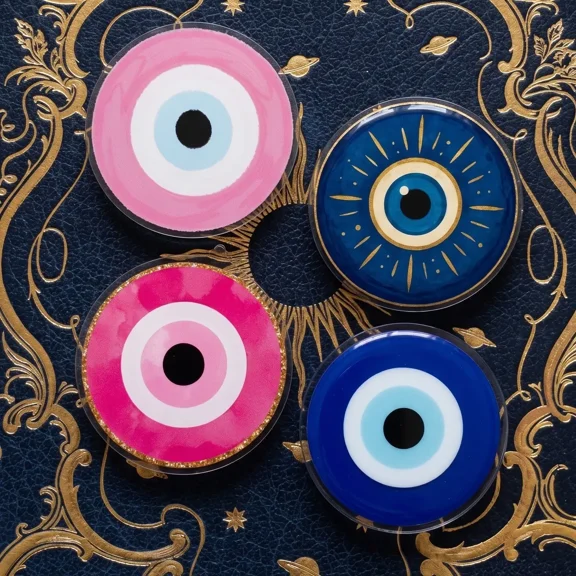 Evil Eye Aesthetic Phone Grip Stand, Cute Expandable Holder for Readers, Phone, Android & Tablet Devices