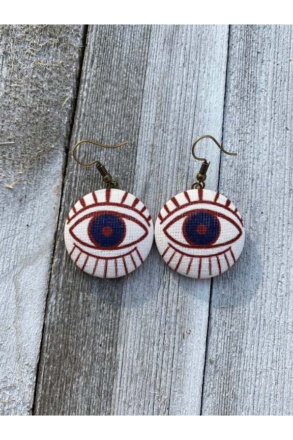 Evil Eye All Seeing Eye Ojo Dangle earrings gift