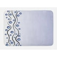 thumbnail image 1 of Evil Eye Bath Mat, Eye Shaped Amulets Vertical Wavy Lines Artistic Magical Belief Happiness, Non-Slip Plush Mat Bathroom Kitchen Laundry Room Decor, 29.5 X 17.5 Inches, Blue Black Lilac, Ambesonne, 1 of 2