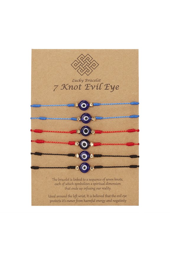 Evil Eye Bracelets for Women Handmand Lucky Bracelets Adjustable Red Rope String Protection Bracelets for Women Men