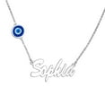 thumbnail image 1 of Evil Eye Custom Name Necklace, Sterling Silver, 20", 1 of 7