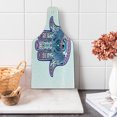 thumbnail image 1 of Evil Eye Cutting Board, Protective All Seeing Eye Lotus Elements Luck East, Decorative Tempered Glass Cutting and Serving Board, Wine Bottle Shape, White Pink and Blue, by Ambesonne, 1 of 5