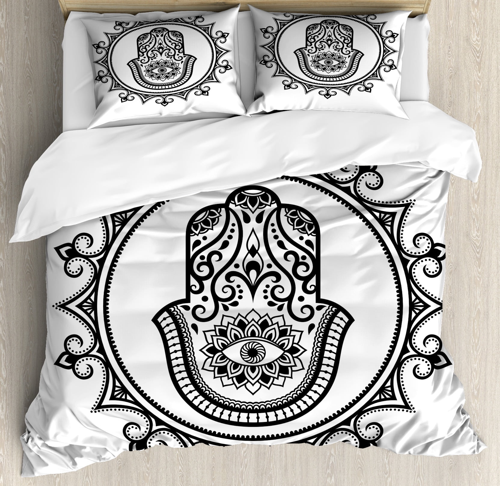 Hamsa Evil Eye Throw Pillow Cover Maximalist - Dopamine Decor