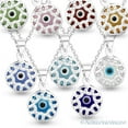 thumbnail image 1 of Evil Eye Glass Bead Charm Pendant & Chain Necklace in .925 Sterling Silver, 1 of 1