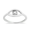 thumbnail image 1 of Evil Eye Good Luck Protection .925 Sterling Silver Simple Band Ring-10, 1 of 5