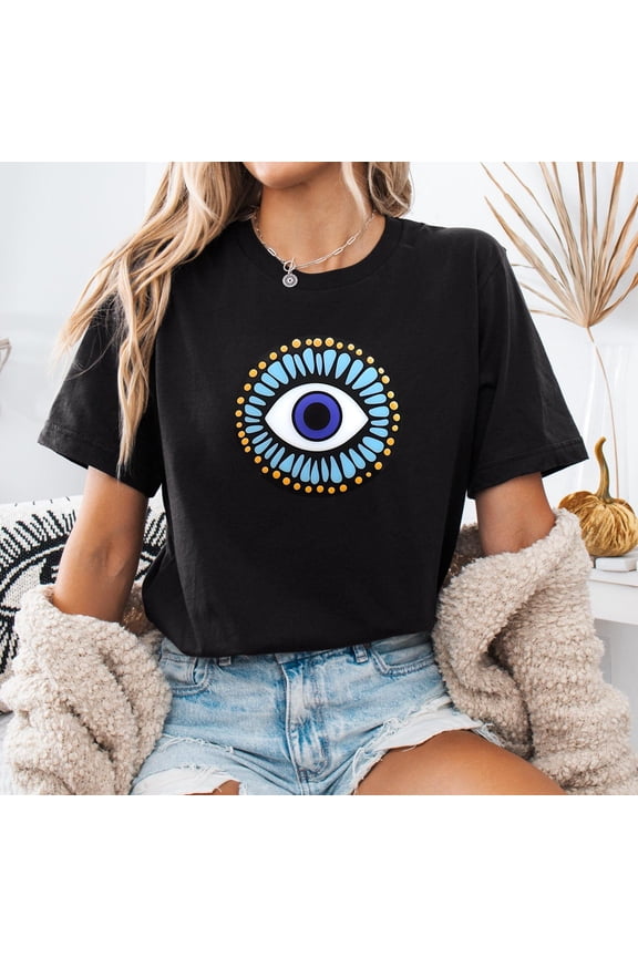 Evil Eye Graphic T-ShirtBoho Chic Protection Tee All Size S-5Xl