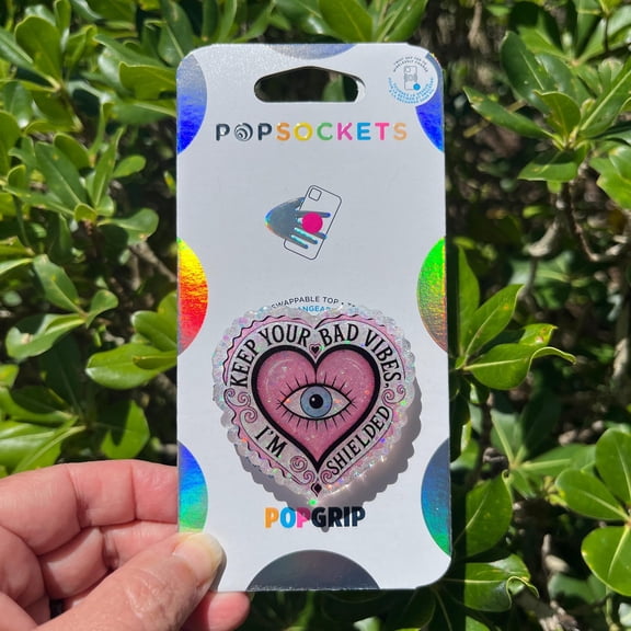 Evil Eye Heart PopSocket: Good Vibes Phone Grip