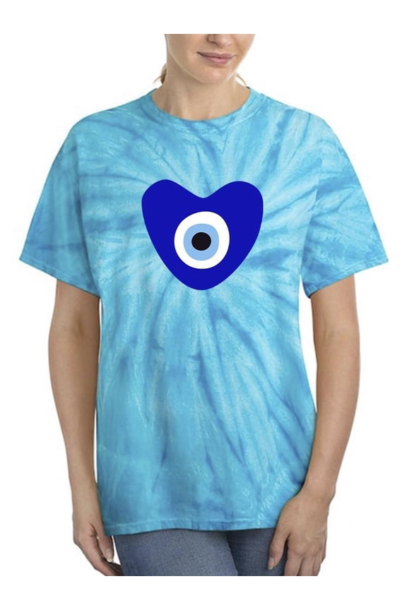 Evil Eye Heart Tie Dye Cyclone Women - Women , Large