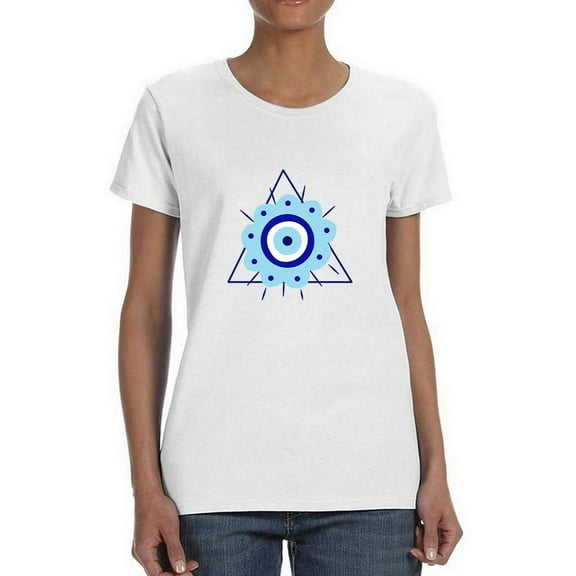 Evil Eye In Triangle Shaped T-Shirt Women -Image by Shutterstock, Female Medium