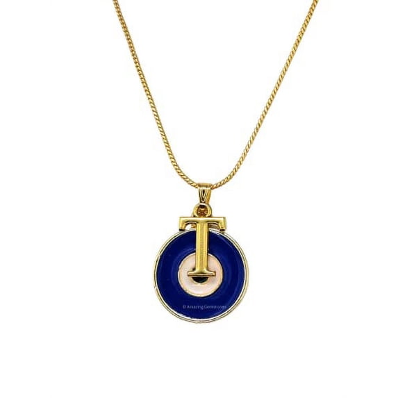 Evil Eye Initial Necklaces for Women (T Necklace Initial)
