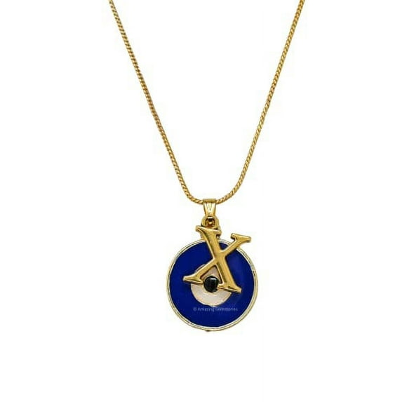 Evil Eye Initial Necklaces for Women (X Necklace Initial)