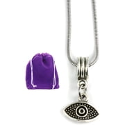 Evil Eye Stainless Steel Charm Pendant Necklace