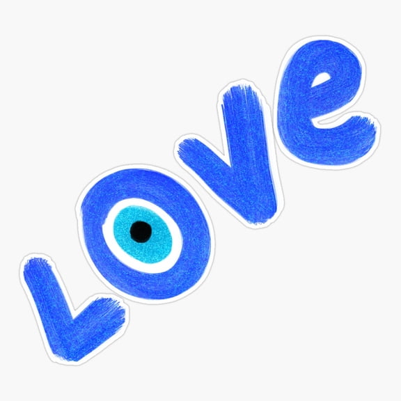 Evil Eye Love Preppy Sticker