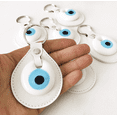 thumbnail image 1 of Evil Eye Lovers Leather Keychain Good Luck Key Rings Housewarming Gifts, 1 of 4