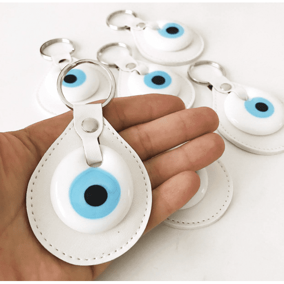Evil Eye Lovers Leather Keychain Good Luck Key Rings Housewarming Gifts