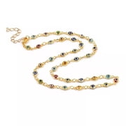 Evil Eye Necklaces Stainless Steel Lobster Gold 16.25 inches 41.3cm Z661