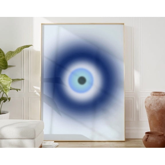 Evil Eye Poster Aura Print Spiritual Wall Art Nazar Wall Art Greek Eye Wall Art Blue Evil Eye Wall Art Protection Print Wall Art Modern Wall Decor Wall Art