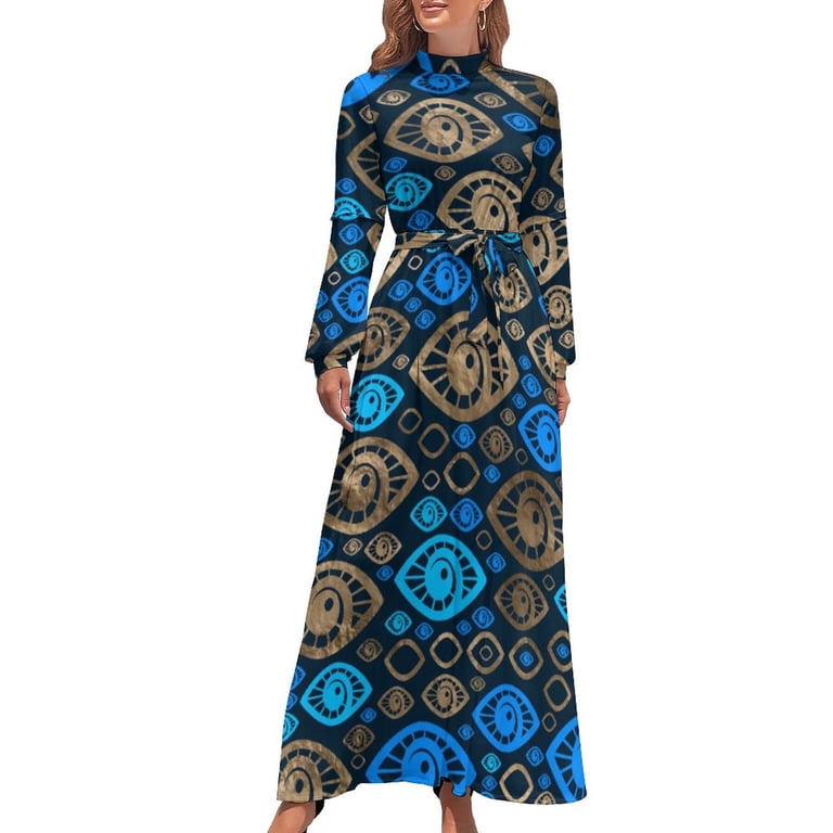 chinese dress ladies Relax Long Dress with Tassels
