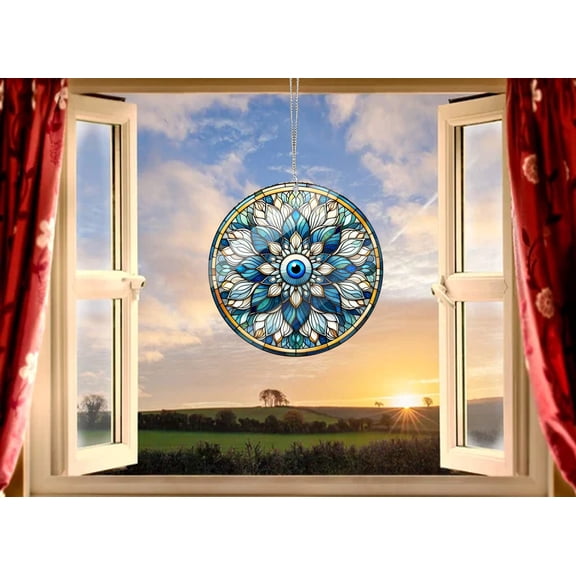 Evil Eye Protection Acrylic Suncatcher Window Hanging Home Decor