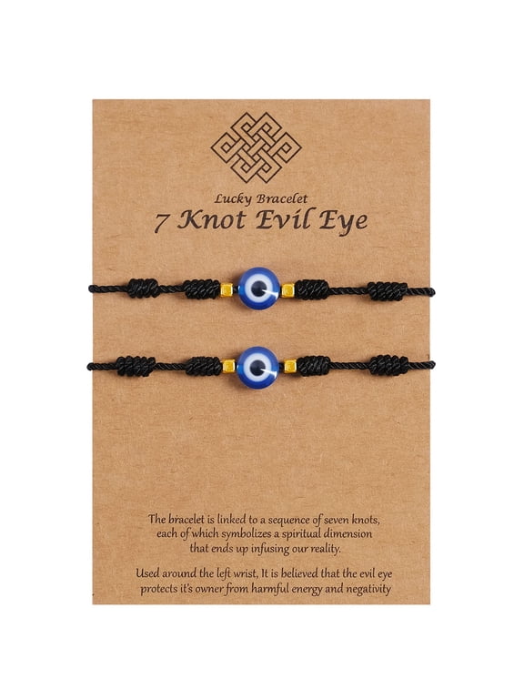 Evil Eye Red String Bracelet - Hand Woven Adjustable Protection Jewelry, Good Luck Amulet Gift for Women Men