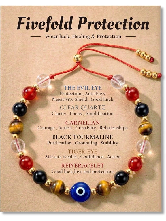 Evil Eye Red String Bracelet Protection Jewelry, Adjustable Gift for Protection Good Luck