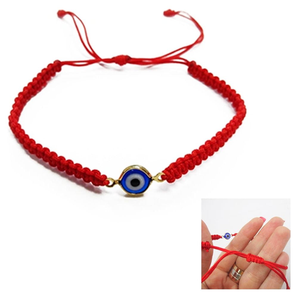 Evil Eye Red String Kabbalah Bracelet Nazar Mati Bead Good Luck