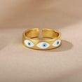 thumbnail image 1 of Evil Eye Ring Open Rings for Women Men,Rainbow Zircon Ring Female(Open Rings), 1 of 4