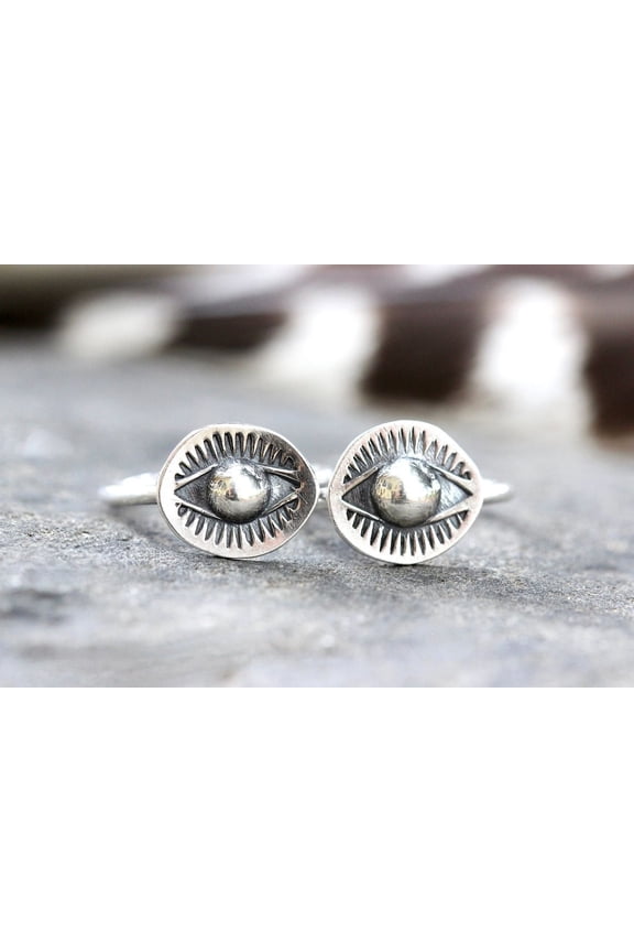 Evil Eye Ring Silver All Seeing Eye Ring Sterling Silver Eye Ring Witch Ring