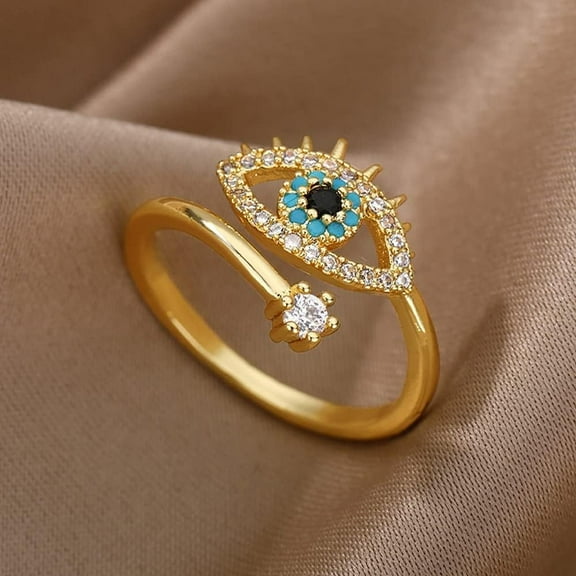 Evil Eye Rings,Eyes of Horus for Women Open Adjustable Ring (Adjustable Rings)