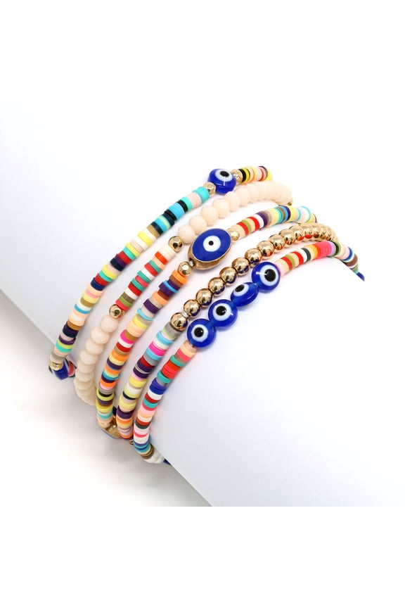Evil Eye Stackable Bracelets Set