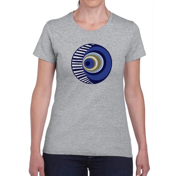 Evil Eye Stare Shaped T-Shirt Women -Image by Shutterstock, Female Medium