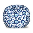 thumbnail image 1 of Evil Eye Storage Toy Bag Chair, Symmetrical Pattern All Seeing Eye Superstitious Turkish Ethnic, Stuffed Animal Organizer Washable Bag, Large Size, Blue Pale Blue White, by Ambesonne, 1 of 3