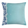 thumbnail image 1 of Evil Eye Throw Pillow Cushion Cover, Protective Amulets Vertical Border Abstract Artistic Faded Stars, Decorative Square Accent Pillow Case, 20 X 20 Inches, Blue Light Blue Baby Blue, by Ambesonne, 1 of 2