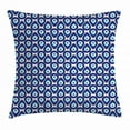 thumbnail image 1 of Evil Eye Throw Pillow Cushion Cover, Water Drops Inspired Shape Up and Down Luck Charm Vivid Tile Design, Decorative Square Accent Pillow Case, 16 X 16 Inches, Blue Light Blue White, by Ambesonne, 1 of 2