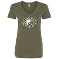 thumbnail image 1 of Evil Eye Yin Yang Womens V-Neck Tee, 1 of 1