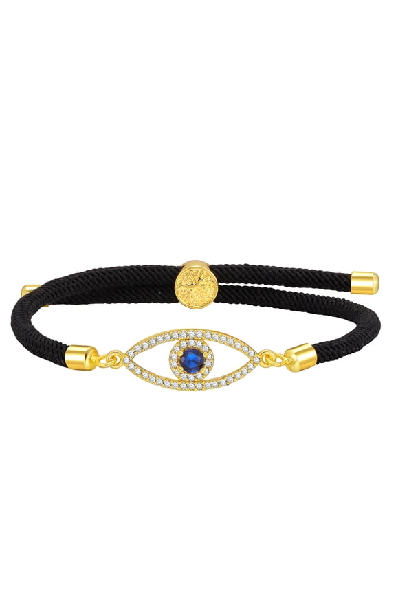 Evil Eyes Braided Rope Bracelet for Women Evil Eyes Charm Adjustable Nylon Cord Bracelet