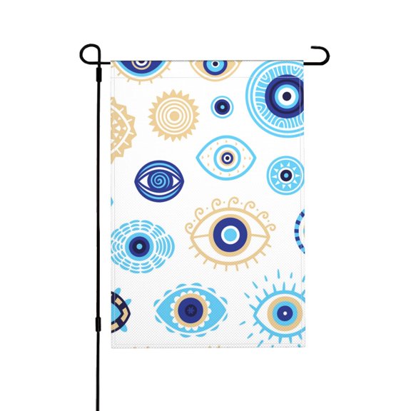 Evil Eyes Magic Talisman Garden Flag Outdoor House Flags 12 X 18 Inch Banner Yard Home Decoration