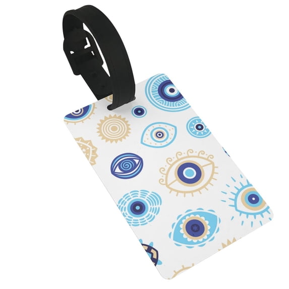 Evil Eyes Magic Talisman Luggage Tags Suitcases ID Baggage Identifier Card Name Tag for Travel Backpacks Gym Bags
