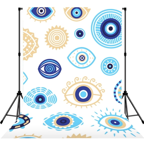 Evil Eyes Magic Talisman Photography Backdrop 5x7Ft Background for Photo Studio Video Recording Birthday Party Wedding Home Decor
