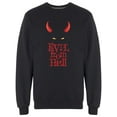 thumbnail image 1 of Evil From Hell Graphic Sweatshirt Men -Image by Shutterstock, Male x-Large, 1 of 2