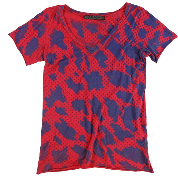 Evil Genius Womens Two Tone Basic T-Shirt, Red, Medium