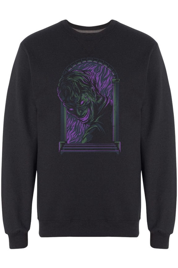 Evil Grinning Man Sweatshirt Men -Image by Shutterstock, Male Medium