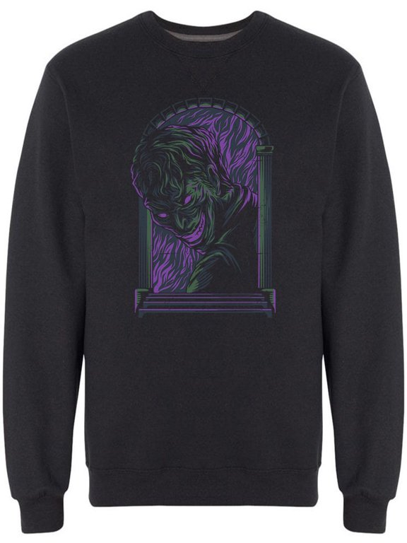 Evil Grinning Man Sweatshirt Men -Image by Shutterstock, Male Medium