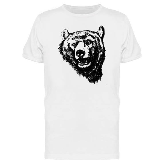 Evil Grizzly Bear Ink Style Tee Men's -Image by Shutterstock