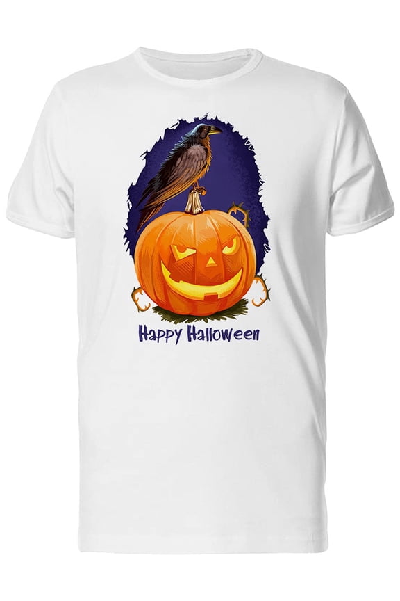 Evil Happy Halloween Pumpkin Tee Men's -Image by Shutterstock
