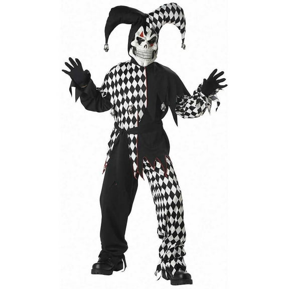 Evil Jester Batman Boy's Halloween Fancy-Dress Costume for Child, M