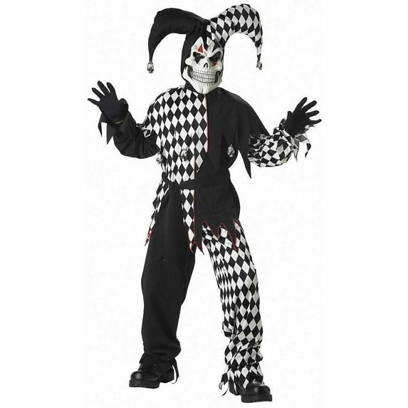 Evil Jester Batman Boy's Halloween Fancy-Dress Costume for Child, M